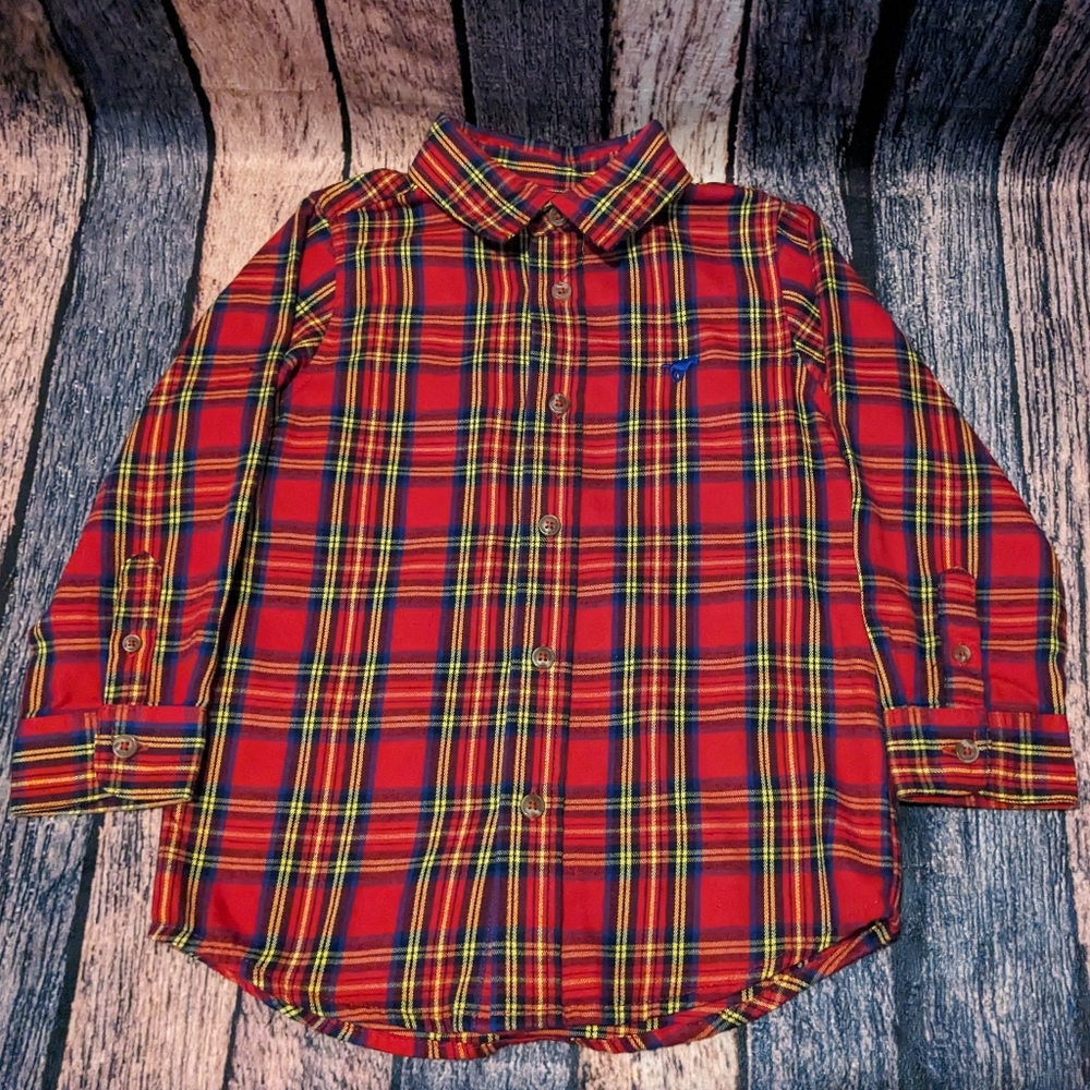 Wrangler Red Plaid Long Sleeve Shirt